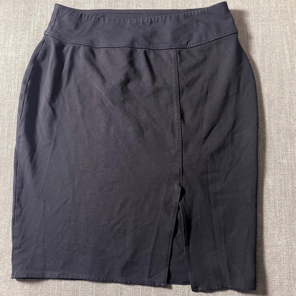 Worthington Straight & Pencil Skirt Womens XL Dark Navy Summer Front Slit Detail